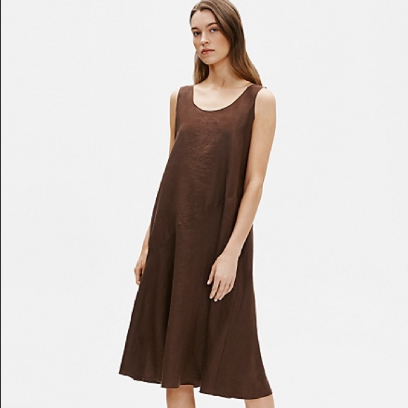 Eileen fisher vintage linen maxi bag dress - Picture 1 of 14